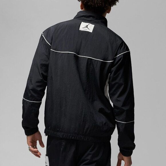 Jordan Essentials Men's Black & Sail Flight Zipper Warm-Up Jacket Size Medium - Picture 2 of 6